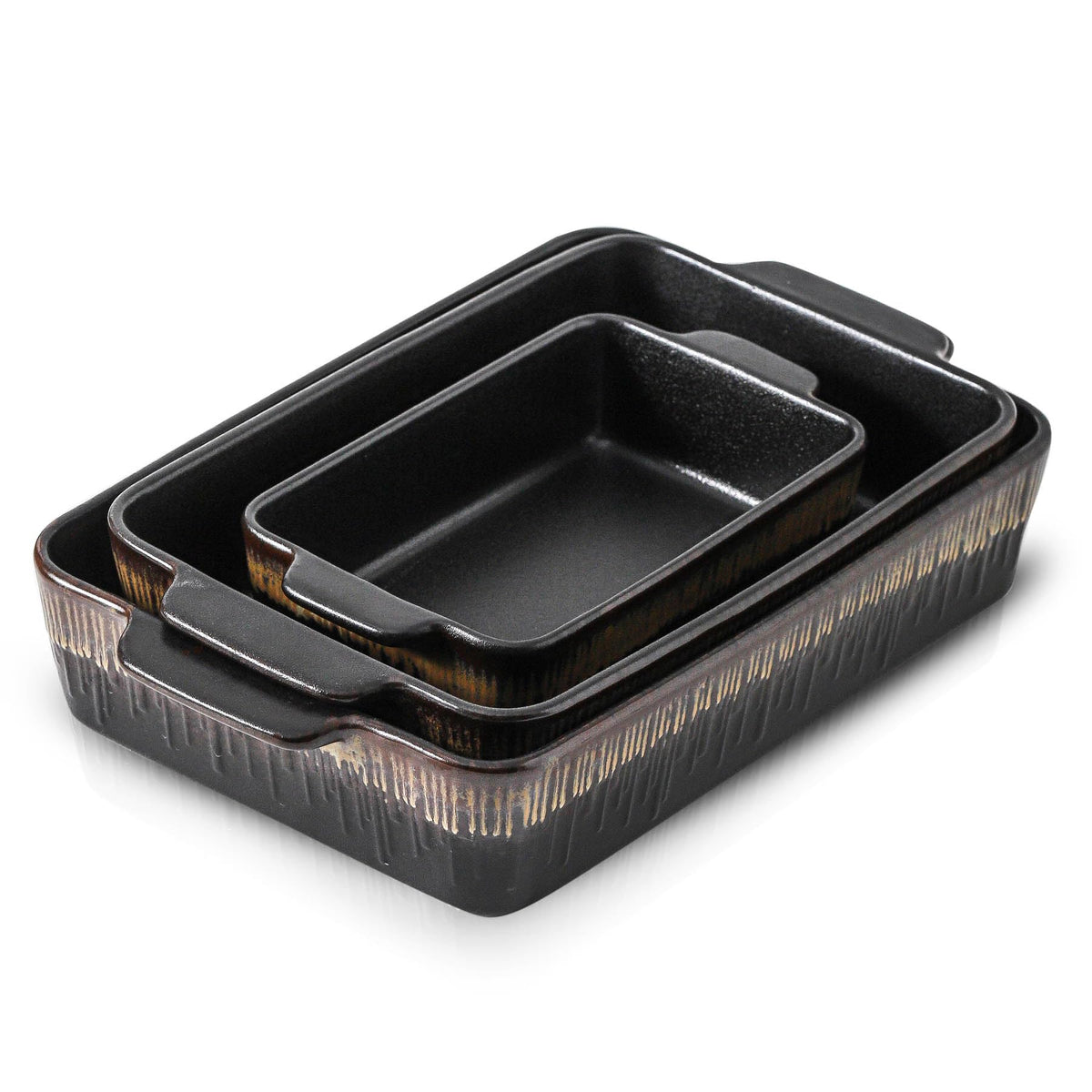 KOOV bandeja cerámica grande rectangular para hornear porciones grandes