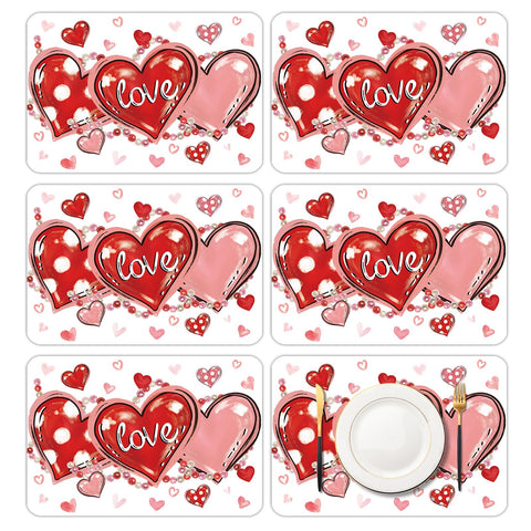 KOPOOEOE manteles con corazones y cuentas, ideales para cenas románticas