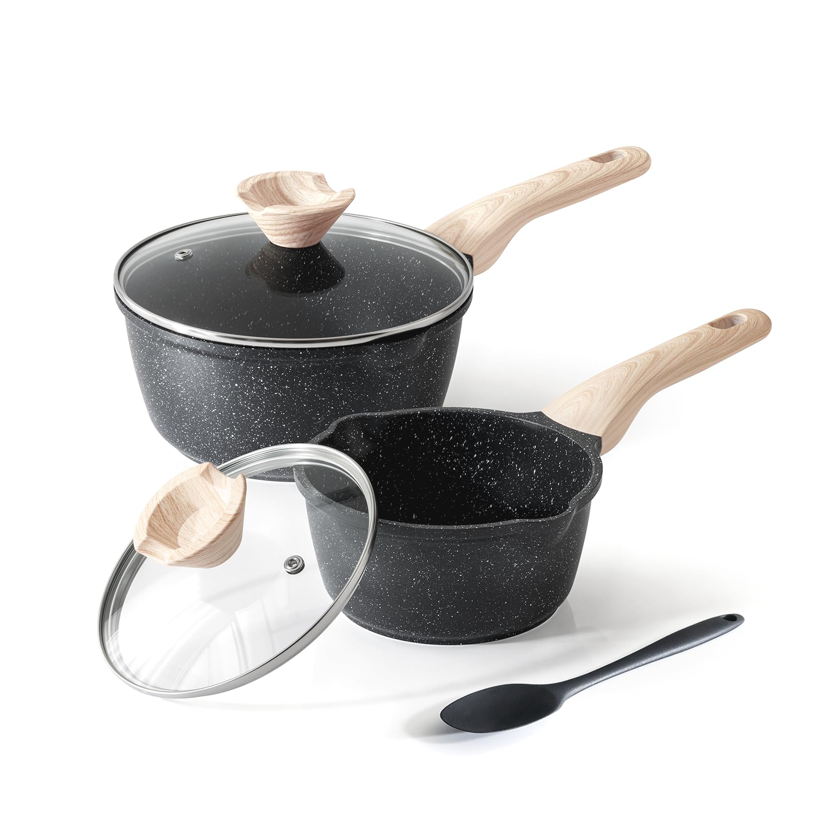 Kordisen: juego de cazos para salsa con tapa, ideal para cocinar y servir salsas.
