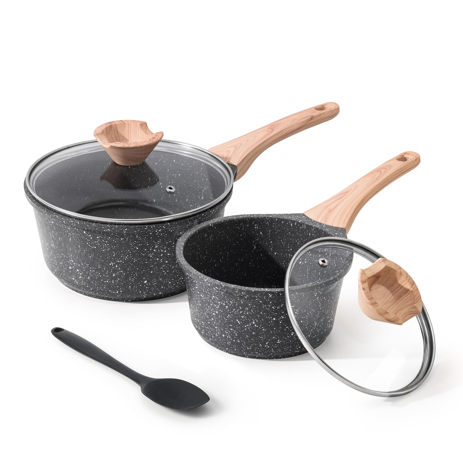 Kordisen ollas para salsa con tapa 1.5qt, vertido limpio y controlado
