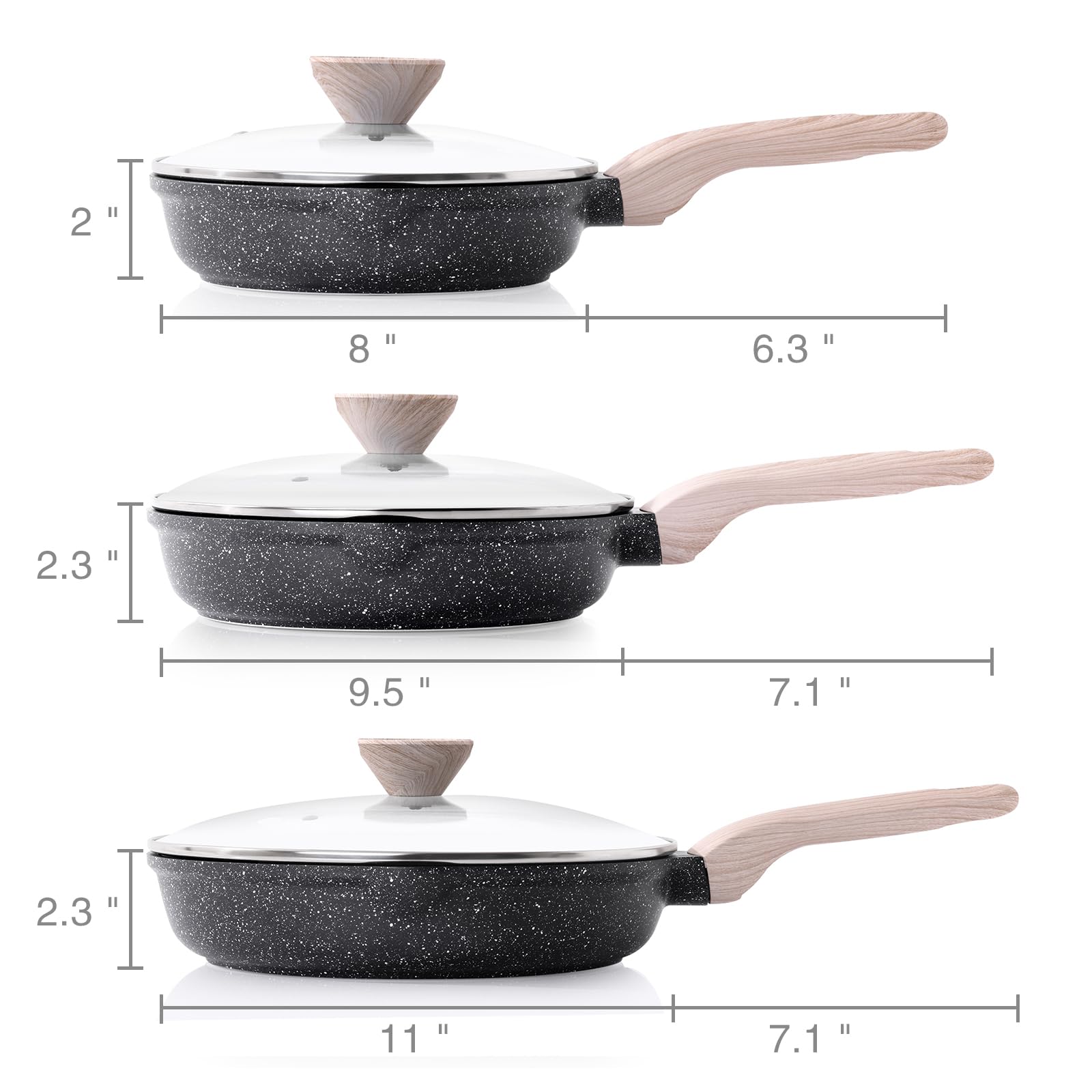 Kordisen sartén superficie antiadherente, limpieza sencilla tras cocinar.