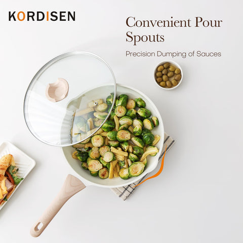 Tapa incluida para la sartén Kordisen, ayuda a cocer con control.