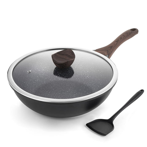Kordisen wok con interior de granito antiadherente para salteados con poco aceite