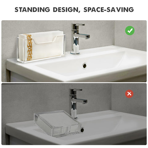 Kordory porta-servilletas acrílico transparente, base antideslizante para mesa