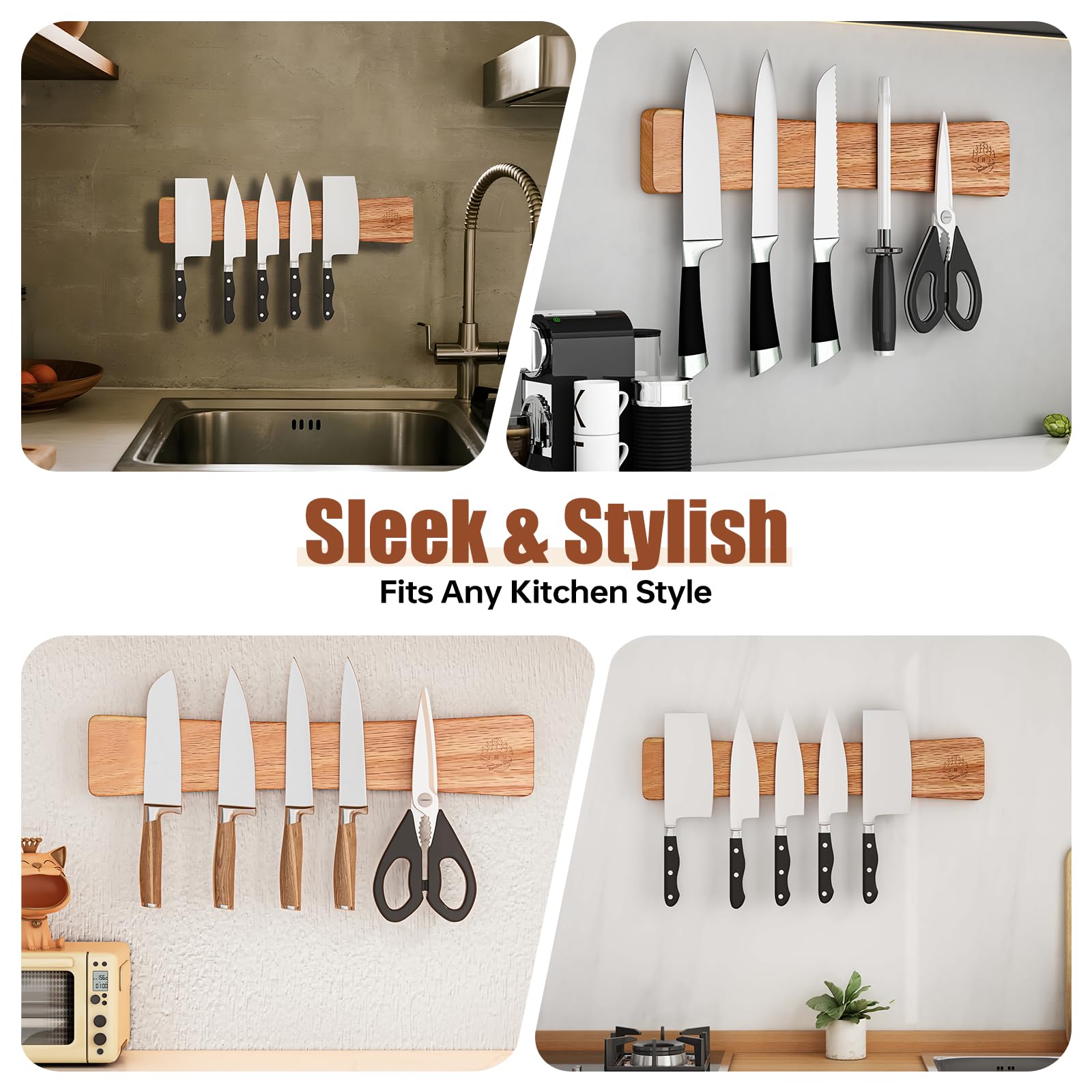 KORELION WOOD montaje sin perforar con adhesivo nano y tornillos.