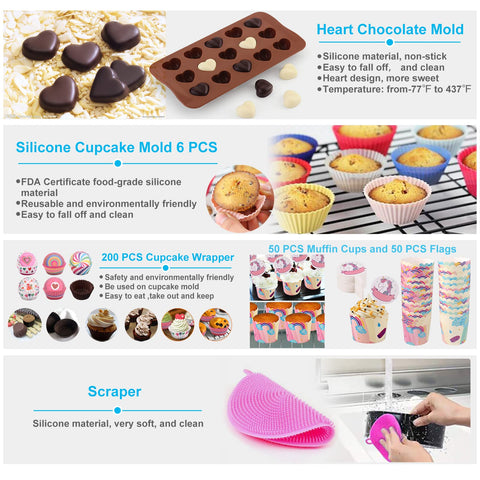 Kosbon kit cupcakes y accesorios para repostería creativa en casa.