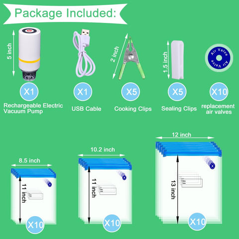 Kosbon sous vide sellador portátil recargable para casa y viaje.