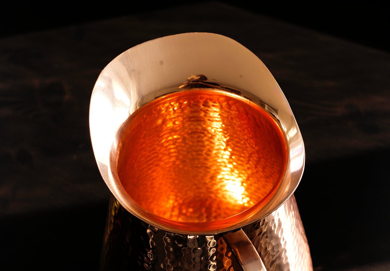 Kosdeg jarra de cobre para agua fría, lista para usar.