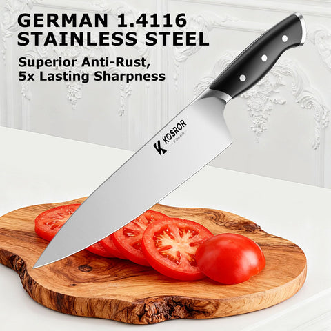 Kosror ShadowCraft cuchillo rebanar 8 pulgadas: precisión para rebanar verduras y carnes.