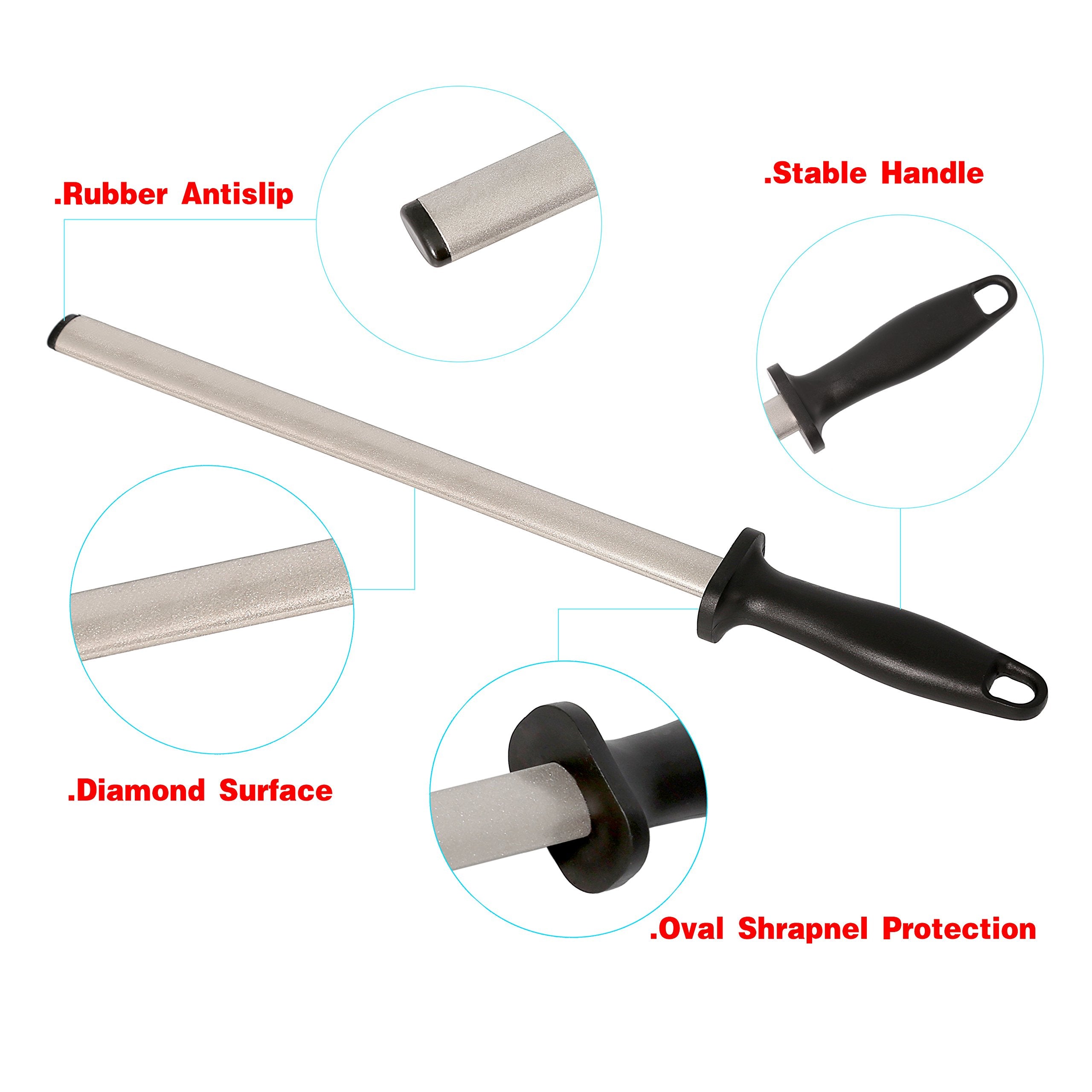 Kota Japan afilador diamante varilla, superficie duradera para cuchillos de alta resistencia