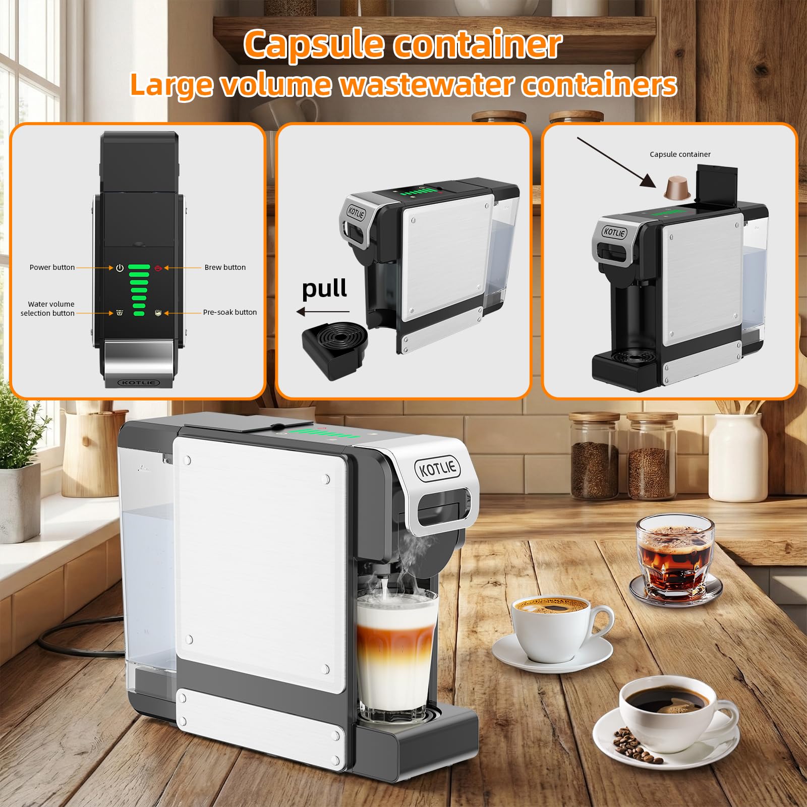 KOTLIE cápsulas Dolce Gusto compatibles para bebidas rápidas