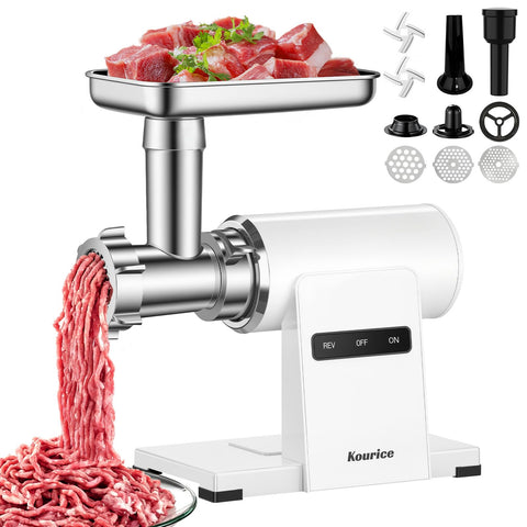 Kourice molinillo de carne: carcasa de metal resistente para uso diario.