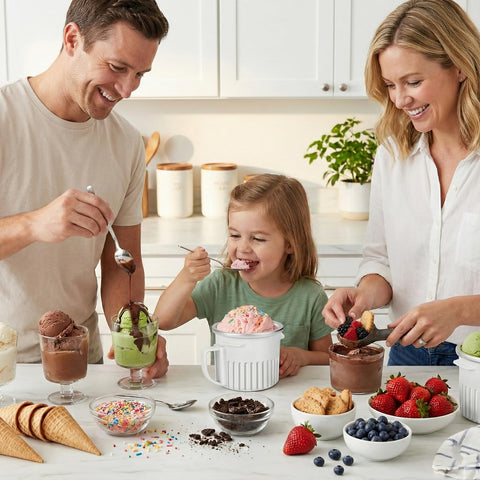 KOYOEY contenedor congelado 250ml demuestra almacenamiento compacto para congelar postres