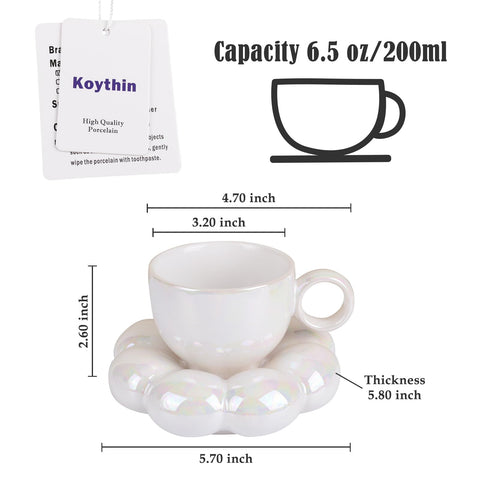 Asa ergonómica de la taza Koythin para un agarre cómodo.