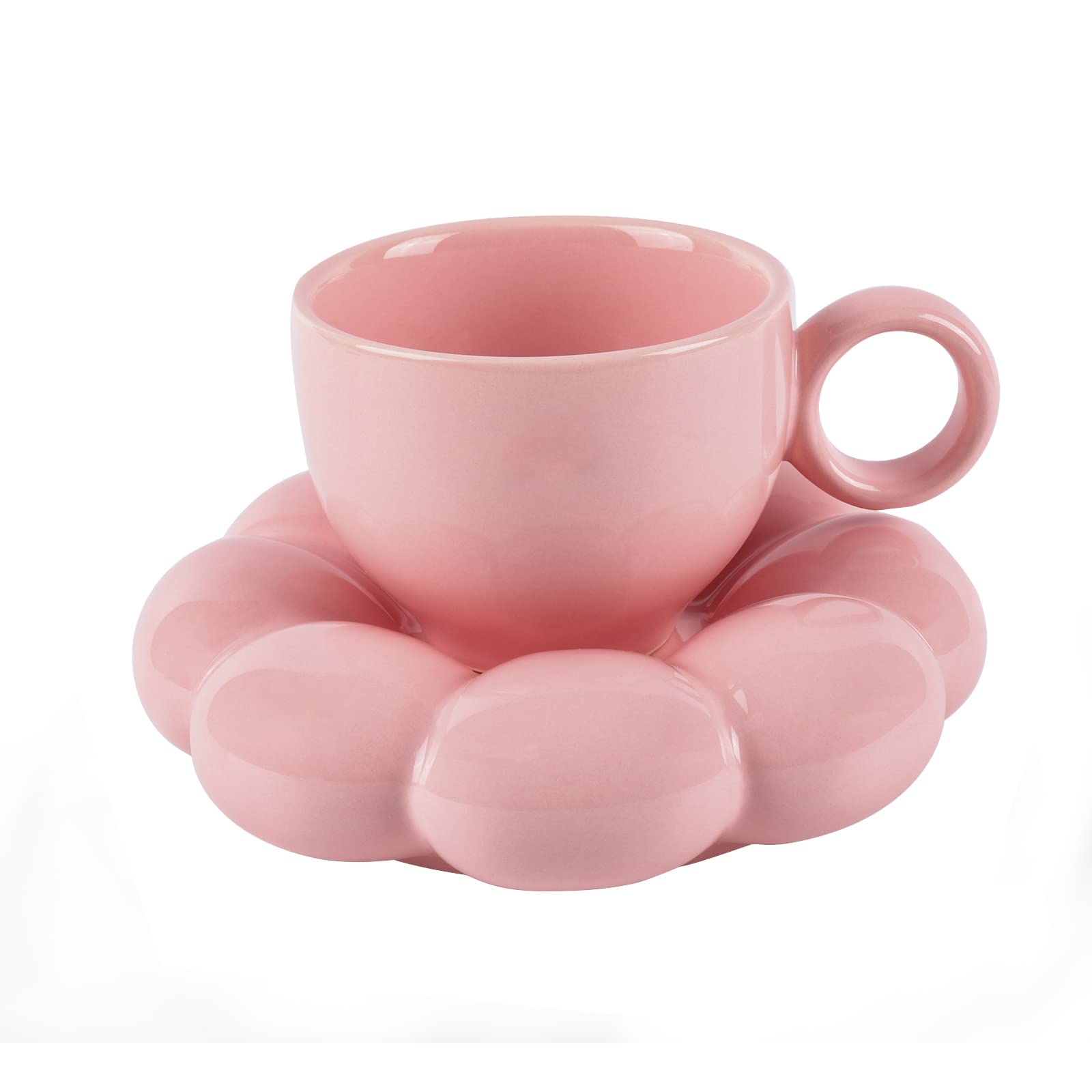 Taza cerámica Koythin, diseño irregular y asa ergonómica para un agarre cómodo.
