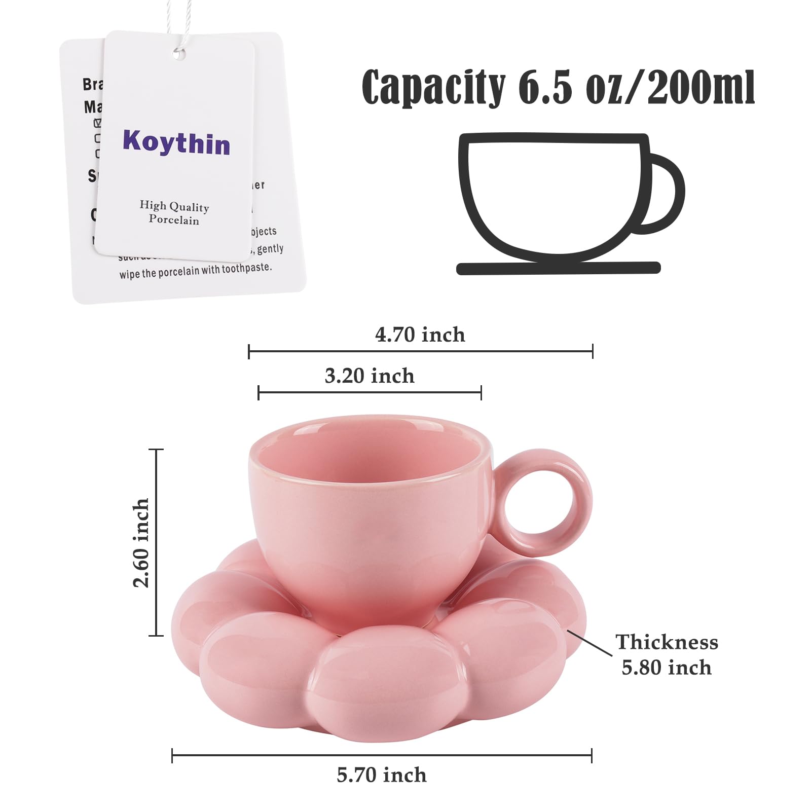 Taza cerámica Koythin, superficie mate, fácil limpieza tras beber.
