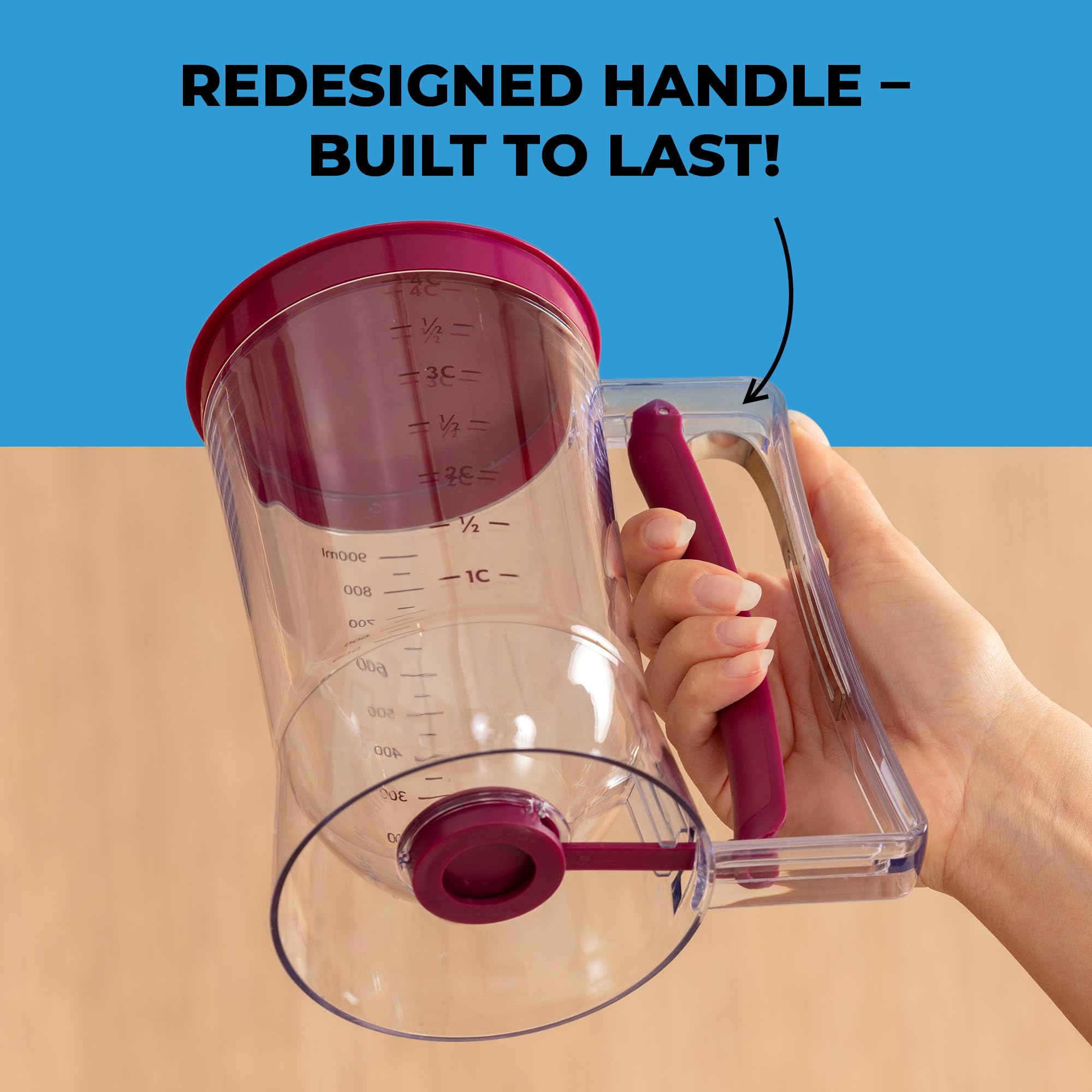 KPKitchen dispensador de masa para panqueques apto lavavajillas facilita la limpieza