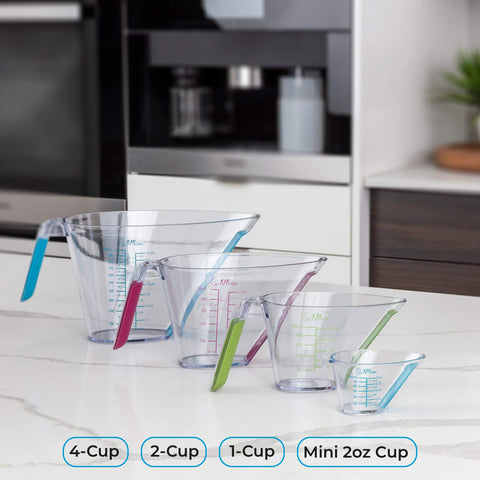 KPKitchen tazas anguladas de 1 taza, lectura rápida