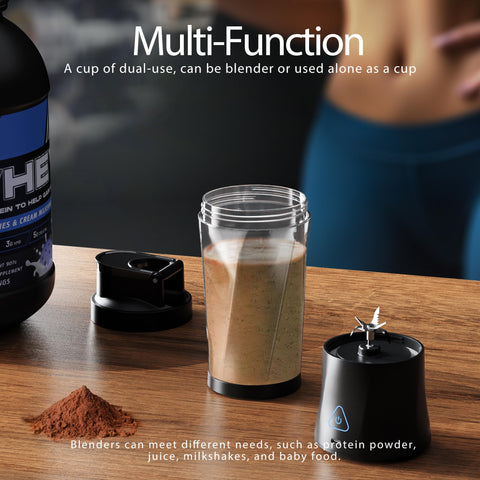 KPMARE batidora portátil para viajes, diseño ergonómico y fácil de transportar.