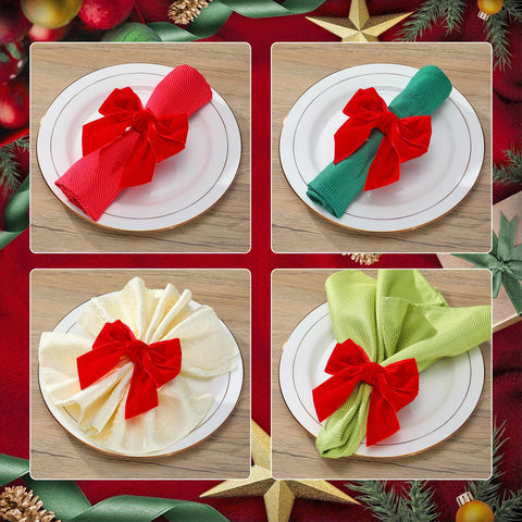 KPOSIYA set de 12 anillos para servilleta, ideal para Navidad.