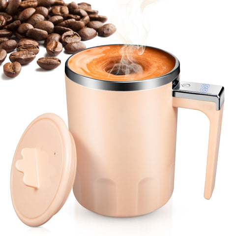 Kqiang taza agitadora automática con magneto para mezclar café sin esfuerzo