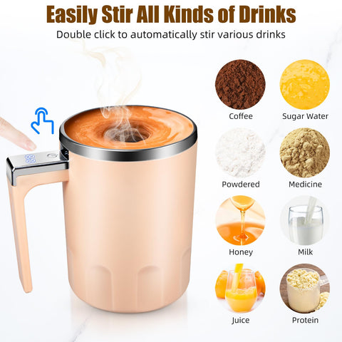 Kqiang taza automática con tapa para evitar derrames en movimiento