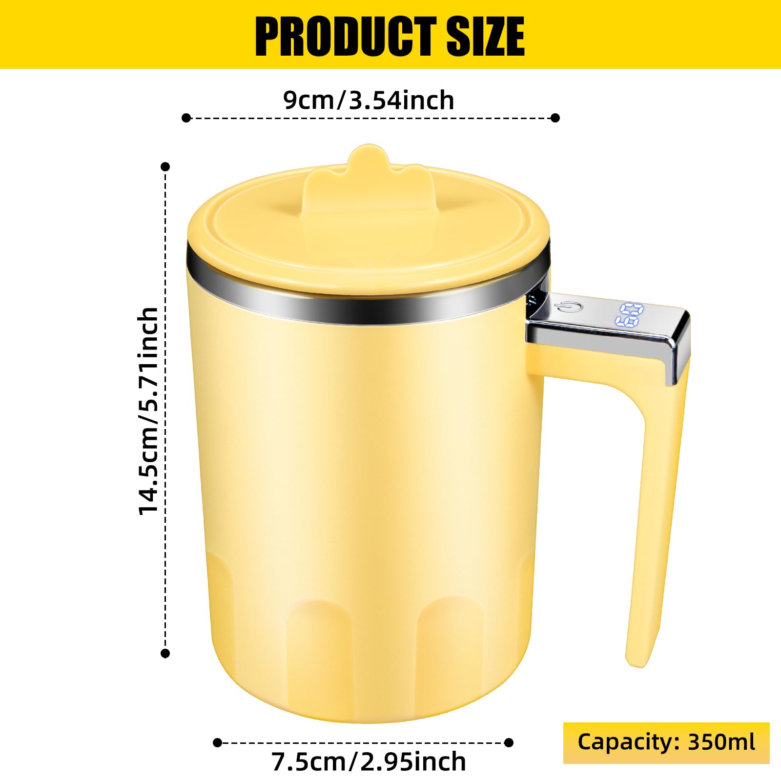 Taza Kqiang con pantalla de temperatura para conocer la temperatura en tiempo real