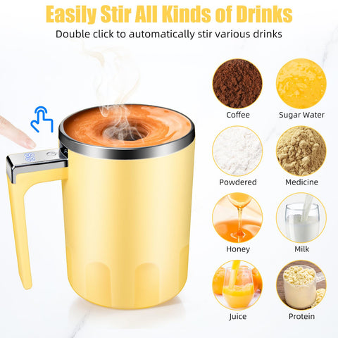 Taza Kqiang con mezcla automática y imán para batidos uniformes