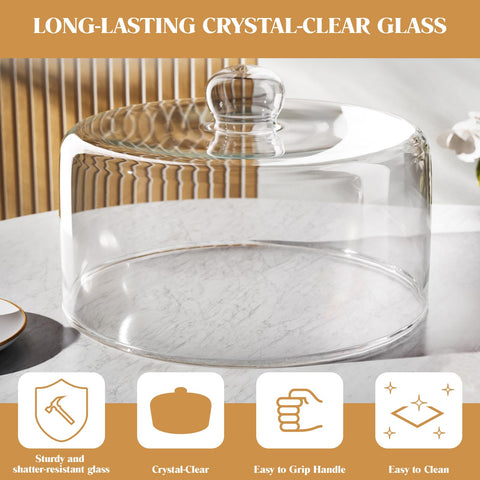 Krbnk domo cristal para bandejas, ideal para presentaciones en buffet
