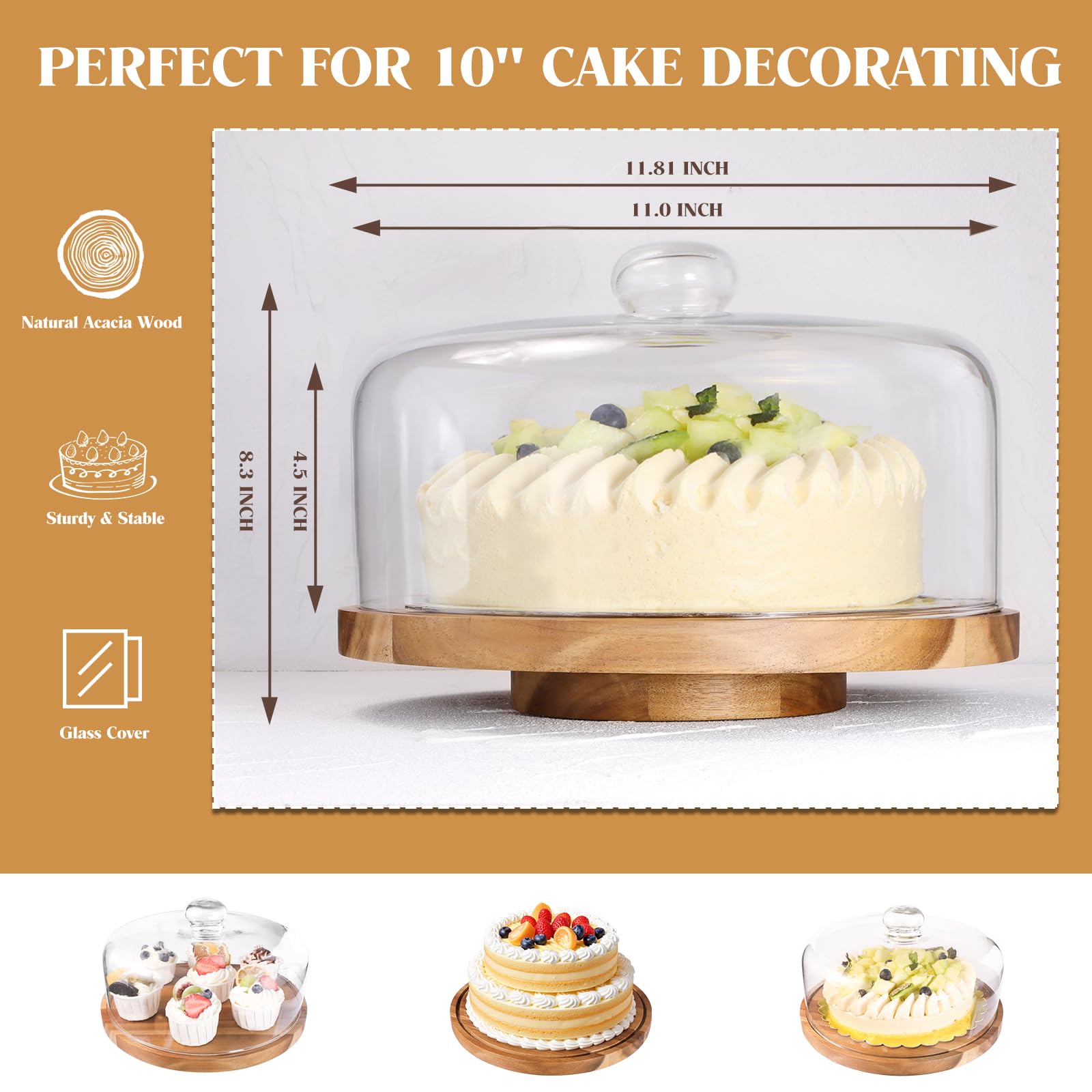Krbnk domo cristal 90 grados protege decoraciones delicadas en la presentación