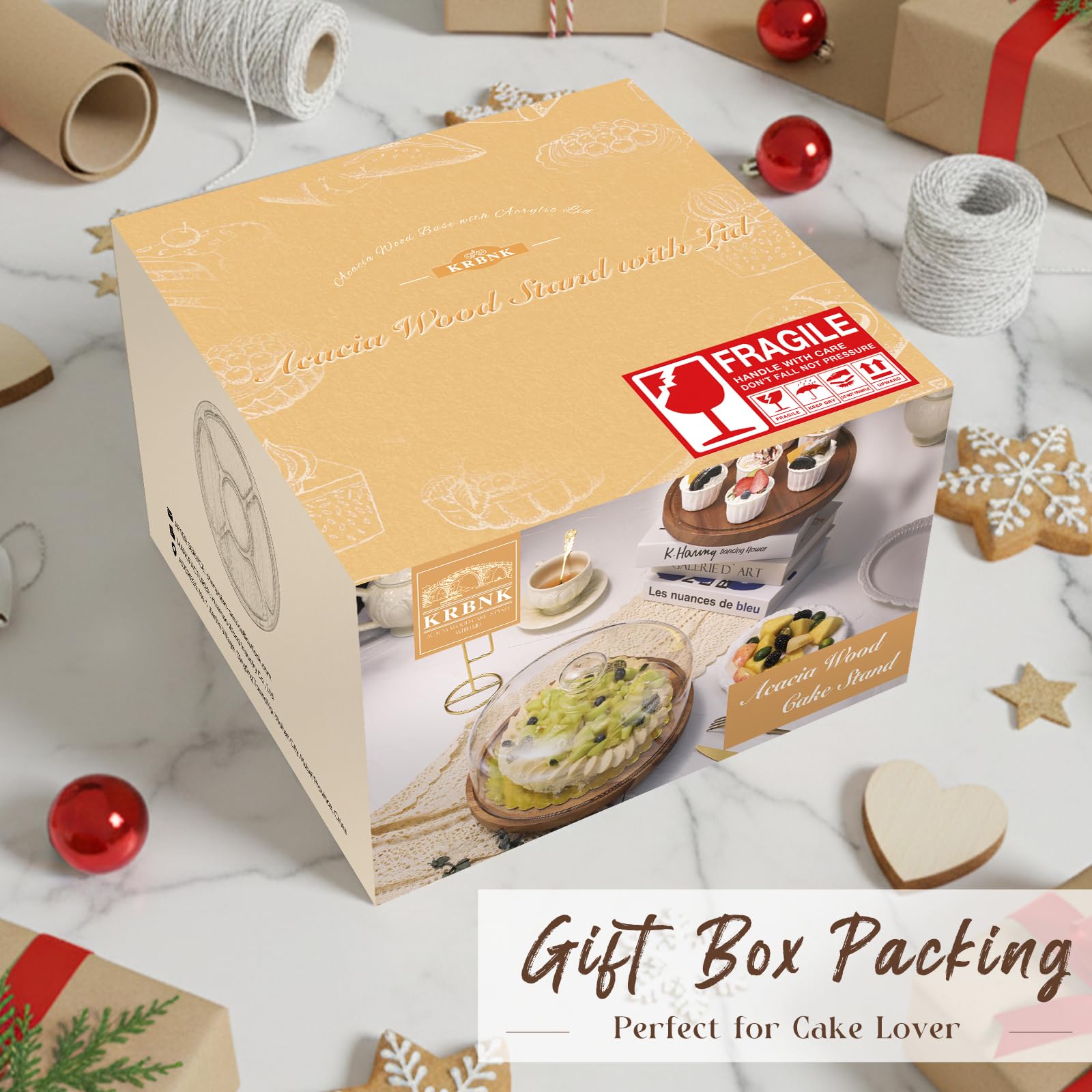 Krbnk caja regalo elegante, ideal como detalle para bodas o eventos.