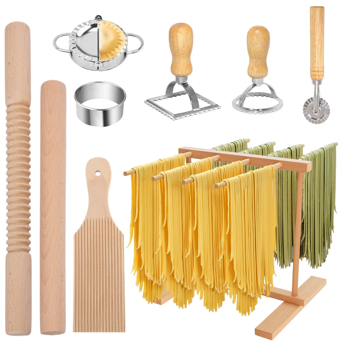 Krbnk escurridor de pasta para secar fideos recién hechos y facilitar el secado uniforme