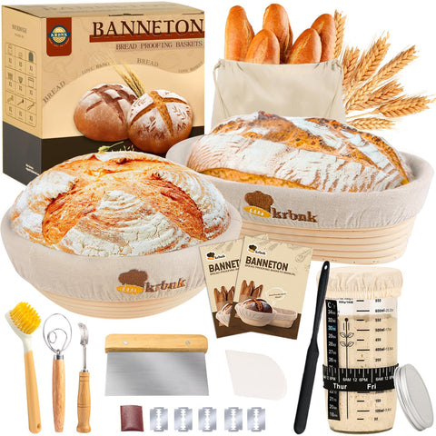 Krbnk frasco de masa madre 24 oz para almacenamiento seguro de la masa