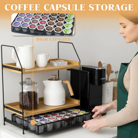 Krbnk organizador para tazas y jarabes, perfecto para la encimera de la cocina.