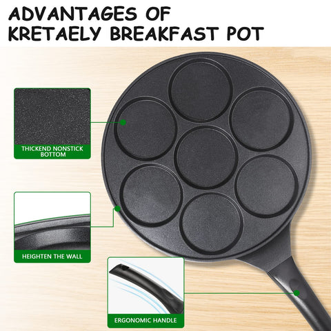 KRETAELY desayunos rápidos con opciones variadas: huevos, vegetales y crepes.