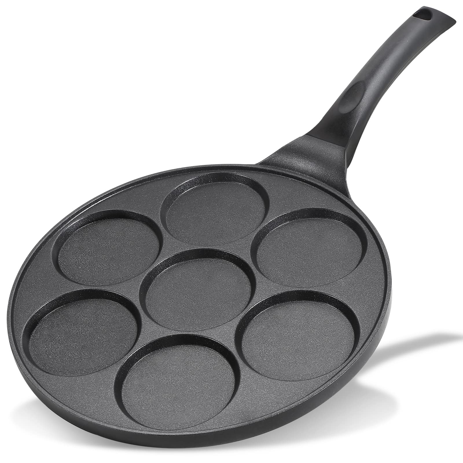 KRETAELY sartén-panqueques-7-cavidades para porciones uniformes y desayunos rápidos.