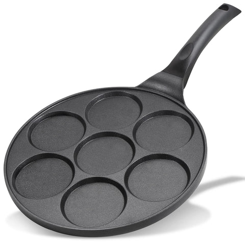 KRETAELY sartén-panqueques-7-cavidades para porciones uniformes y desayunos rápidos.