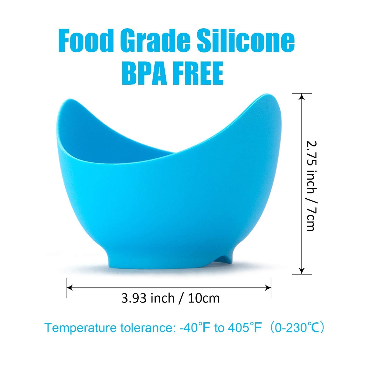 KRGMNHR tazas de silicona para huevos escalfados, antiadherentes y fáciles de limpiar.