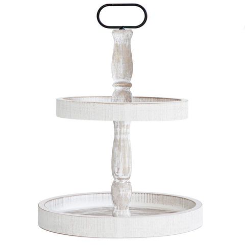 Bandeja doble decorativa Krismax, centro de mesa elegante para cualquier habitación