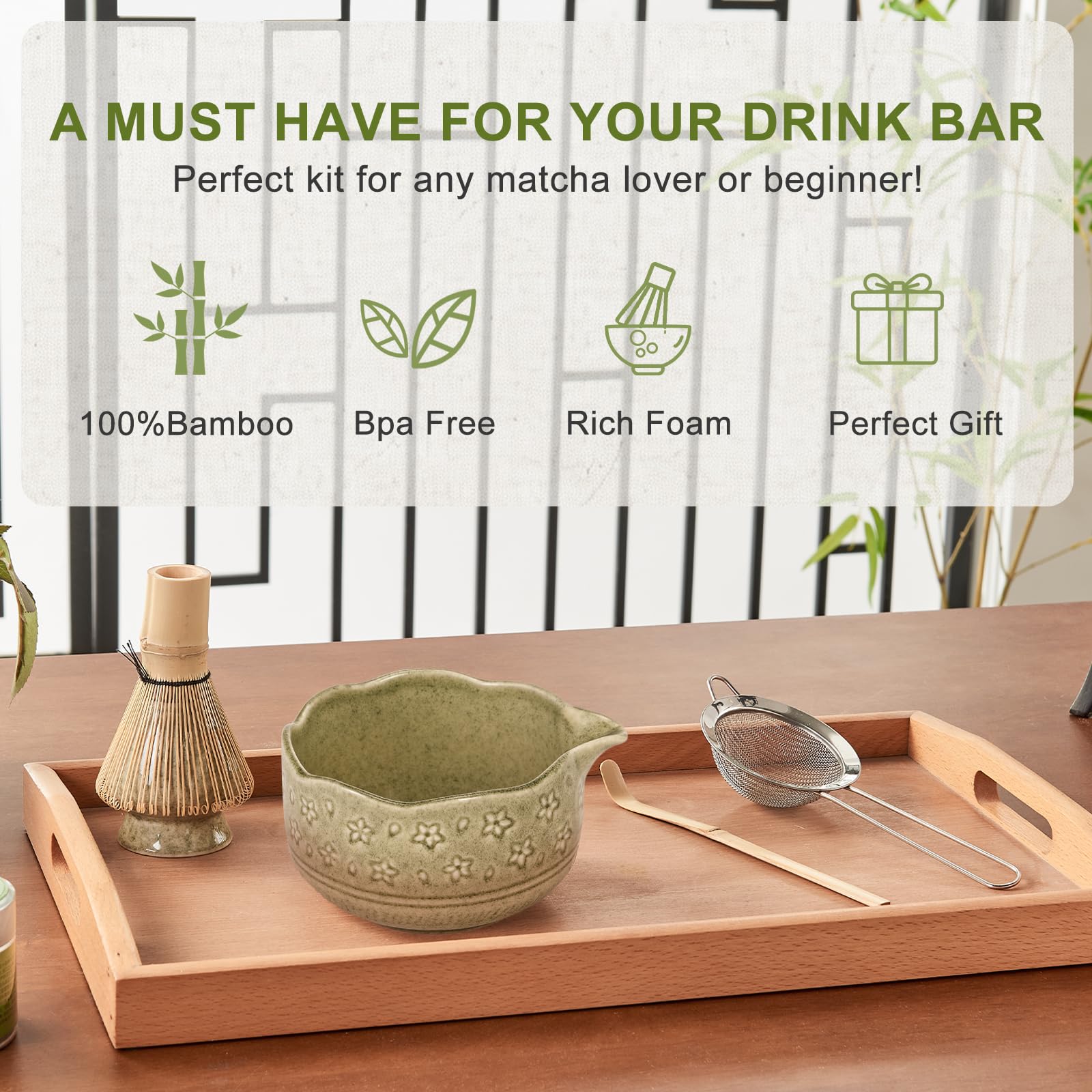 Krispmaild regalo ideal para amantes del matcha y la ceremonia.