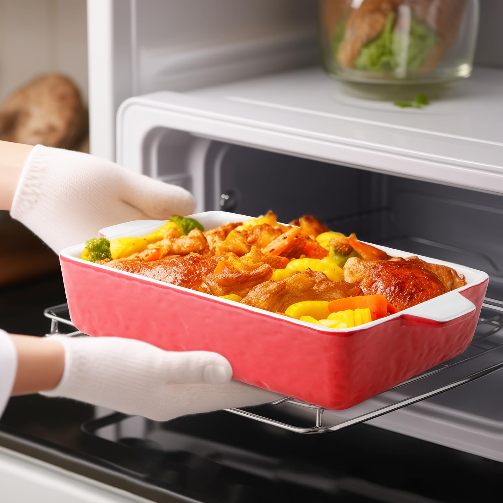 Bandeja cerámica apta para congelar y horno 500°F Krokori.