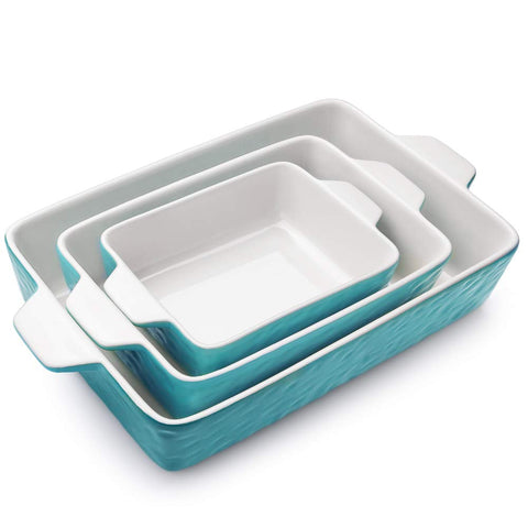Krokori: bandeja cerámica para horno ondulada grande, ideal para hornear verduras.
