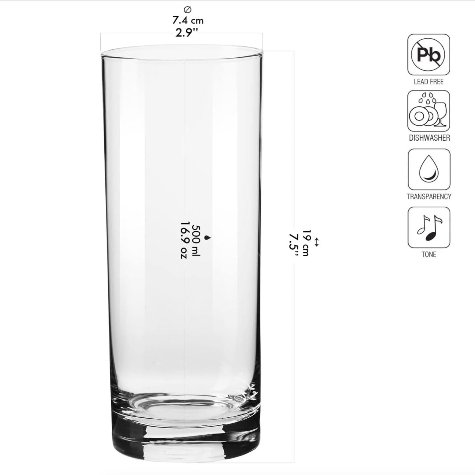 Conjunto de 6 vasos Krosno Balance para bebidas frías
