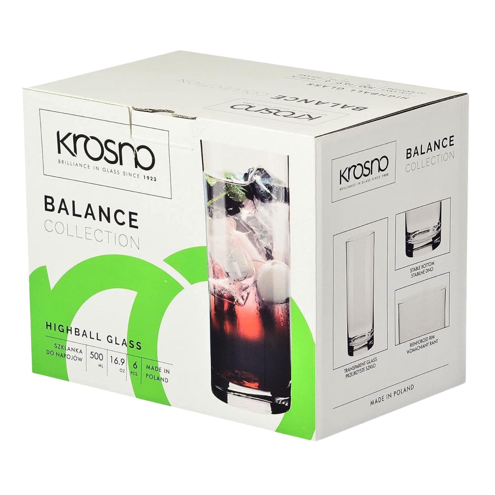 Uso diario elegante con vasos Krosno Balance