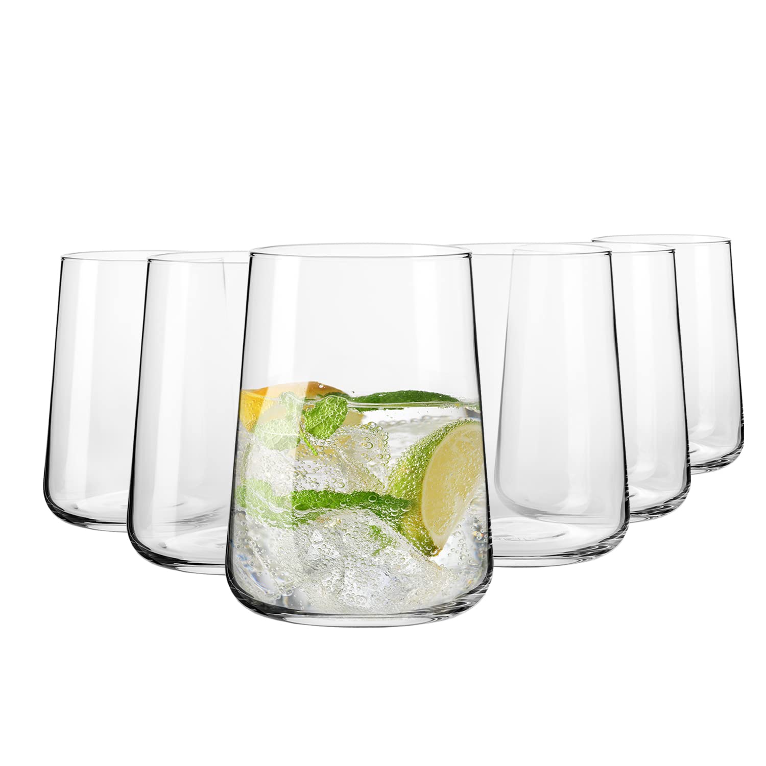 Krosno Infinity, juego de 6 vasos de agua para mesa elegante.