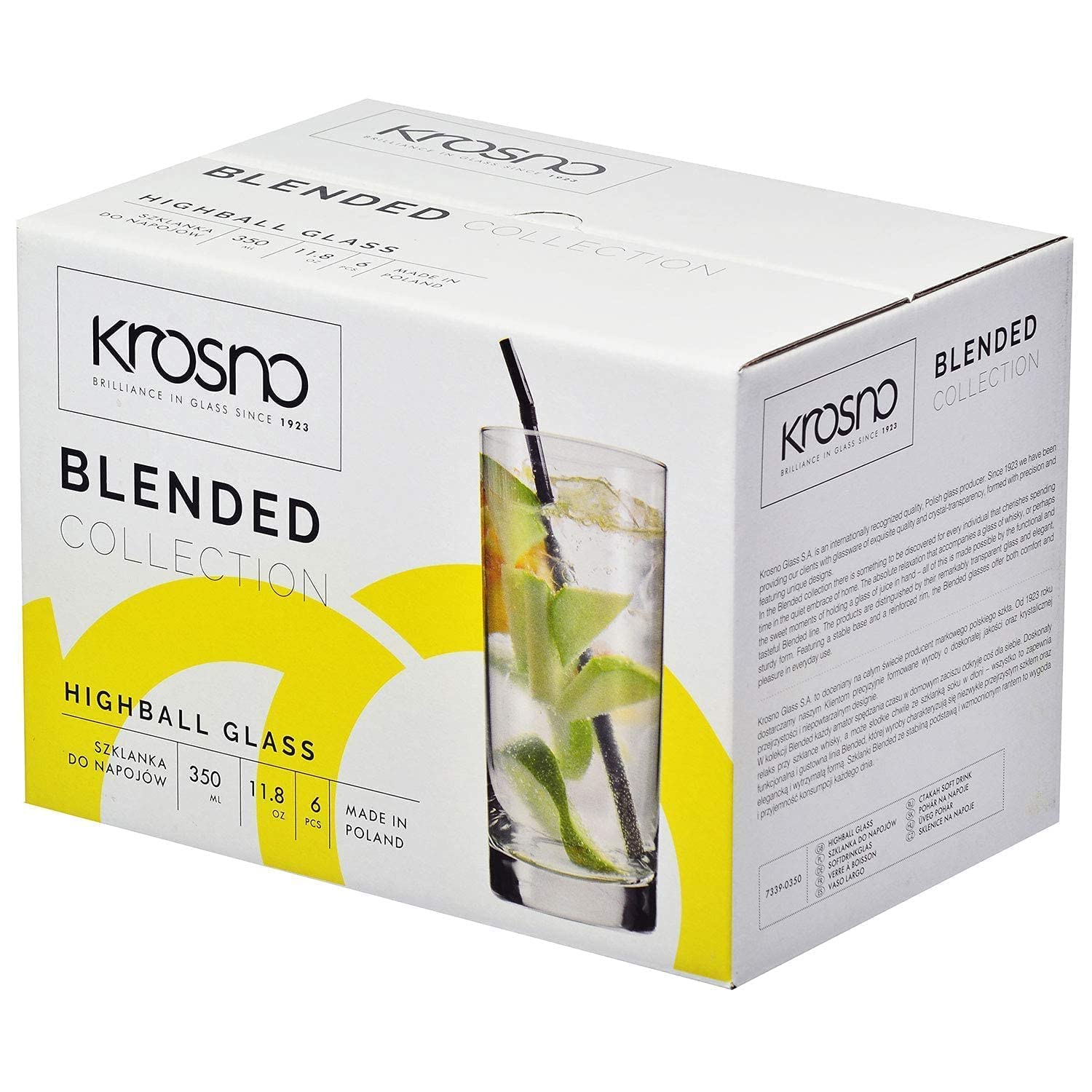 Krosno alta resistencia: lavavajillas apto para vasos highball