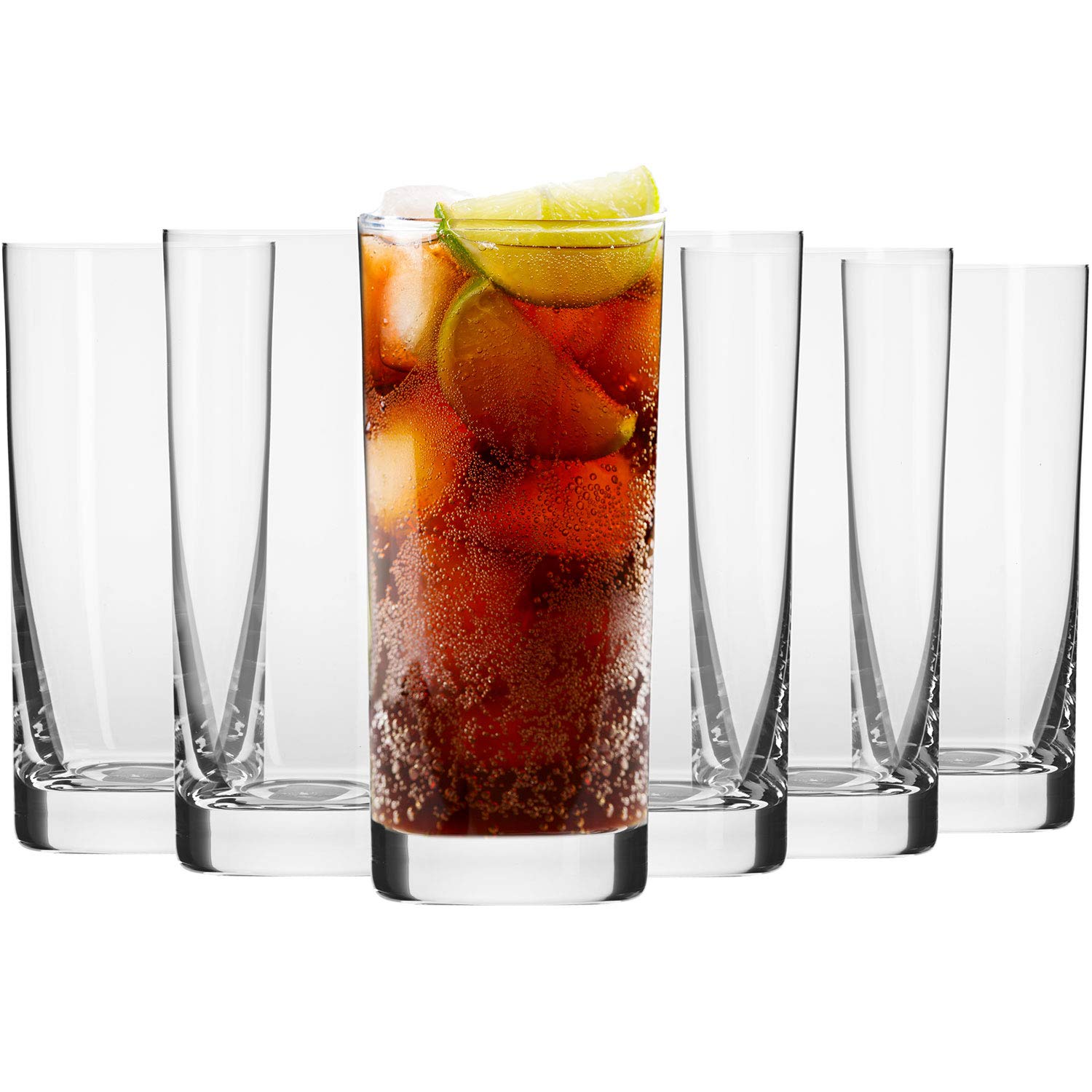 Krosno set de 6 vasos highball de cristal para cualquier mesa