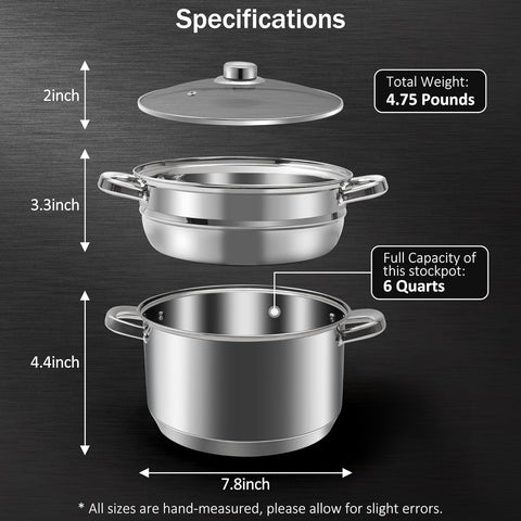Olla KroWallu stock 6qt inoxidable ideal para guisos