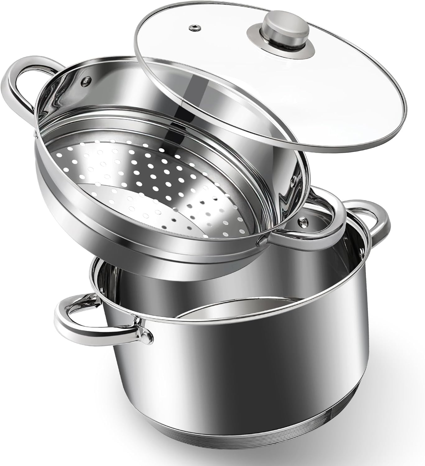 Set KroWallu de cocina 6qt inoxidable para hervir y saltear