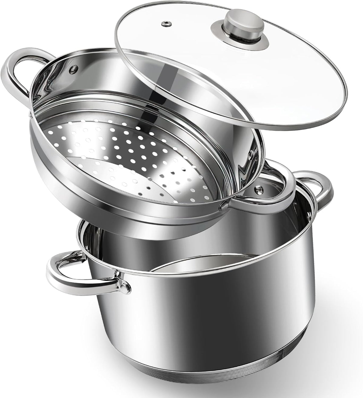 Set KroWallu de cocina 6qt inoxidable para hervir y saltear